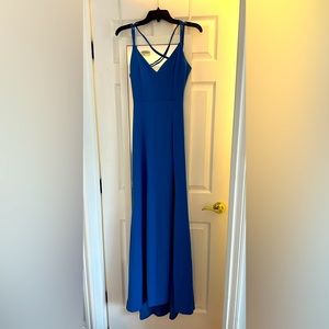 Royal blue floor length prom/evening dress size 9/10